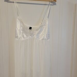 Ambrielle White Satin Chemise